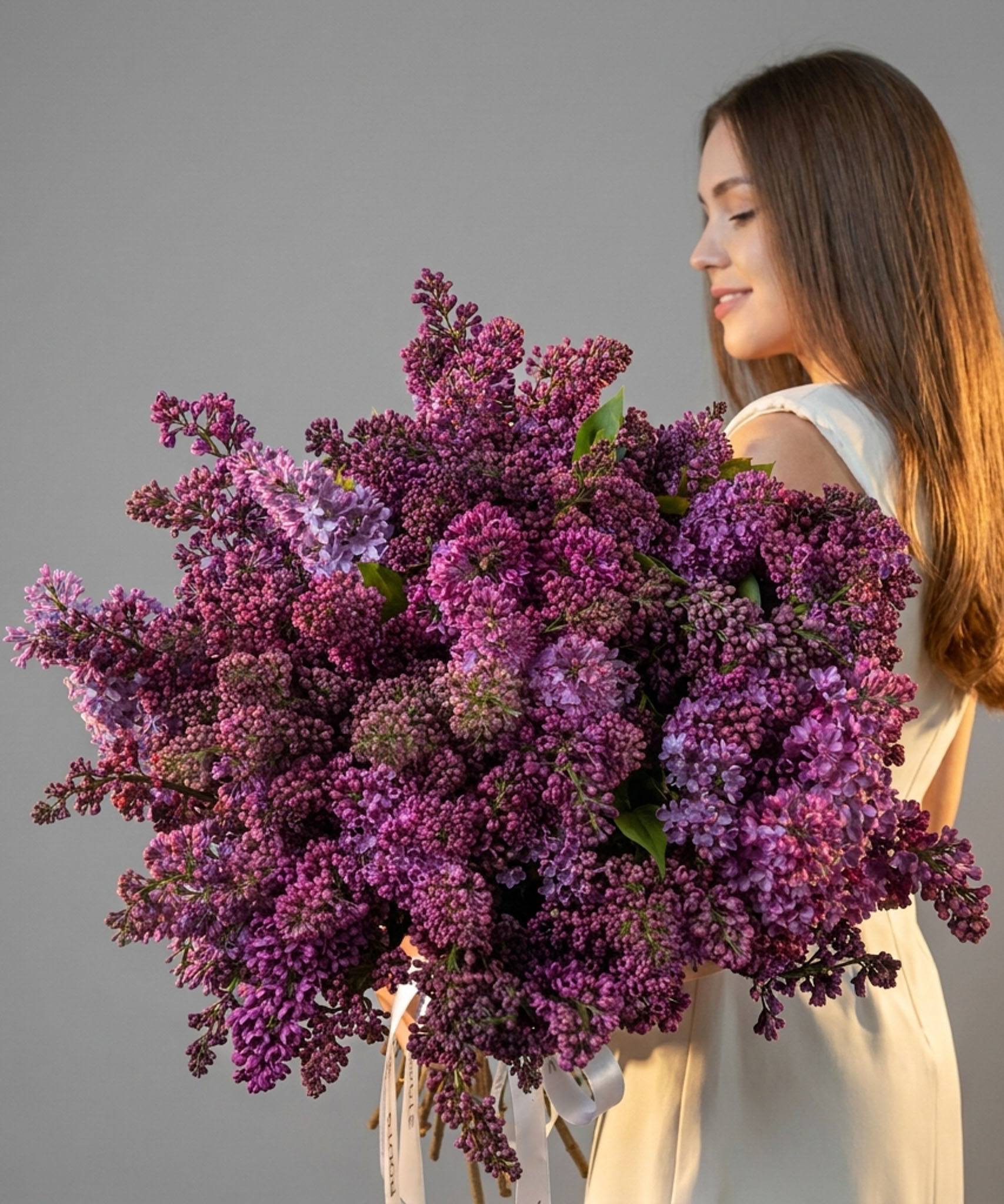 Букет из 55 веток сирени "Перпл"