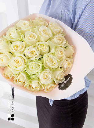 Букет из 25 "Аваланш" Pink - Розы 40 см.