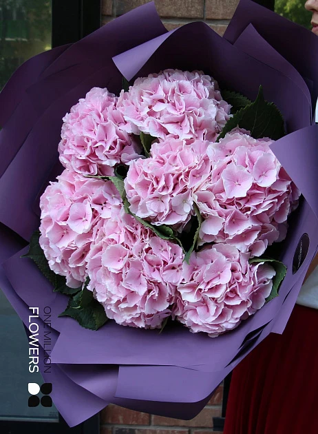 Букет из 7 гортензий "Пернэл" Pink