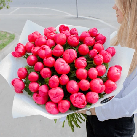 Букет из 51 "Флейм" White