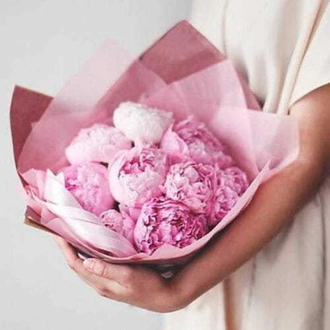 Букет из 9 "Сара Бернар" Pink