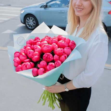 Букет из 35 "Флейм" Blue