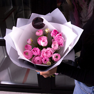 Букет ранункулюсов "Роузи" Grey